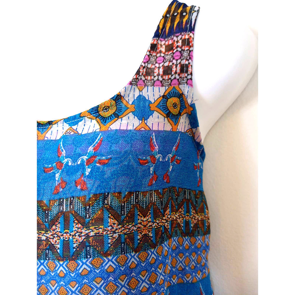 Patrons of Peace Boho Tribal Sheer Split Back Top - Picture 4 of 9